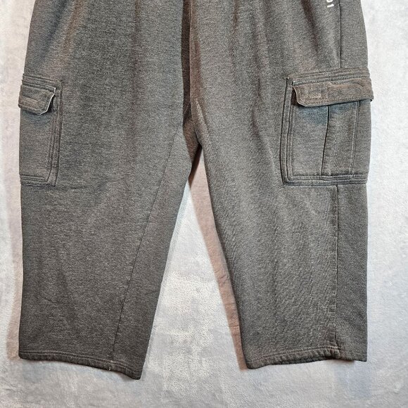 AND1 Mens L Heather Grey Cargo Sweatpants Gym Athleisure Athletic Work Out 90s - Picture 6 of 15